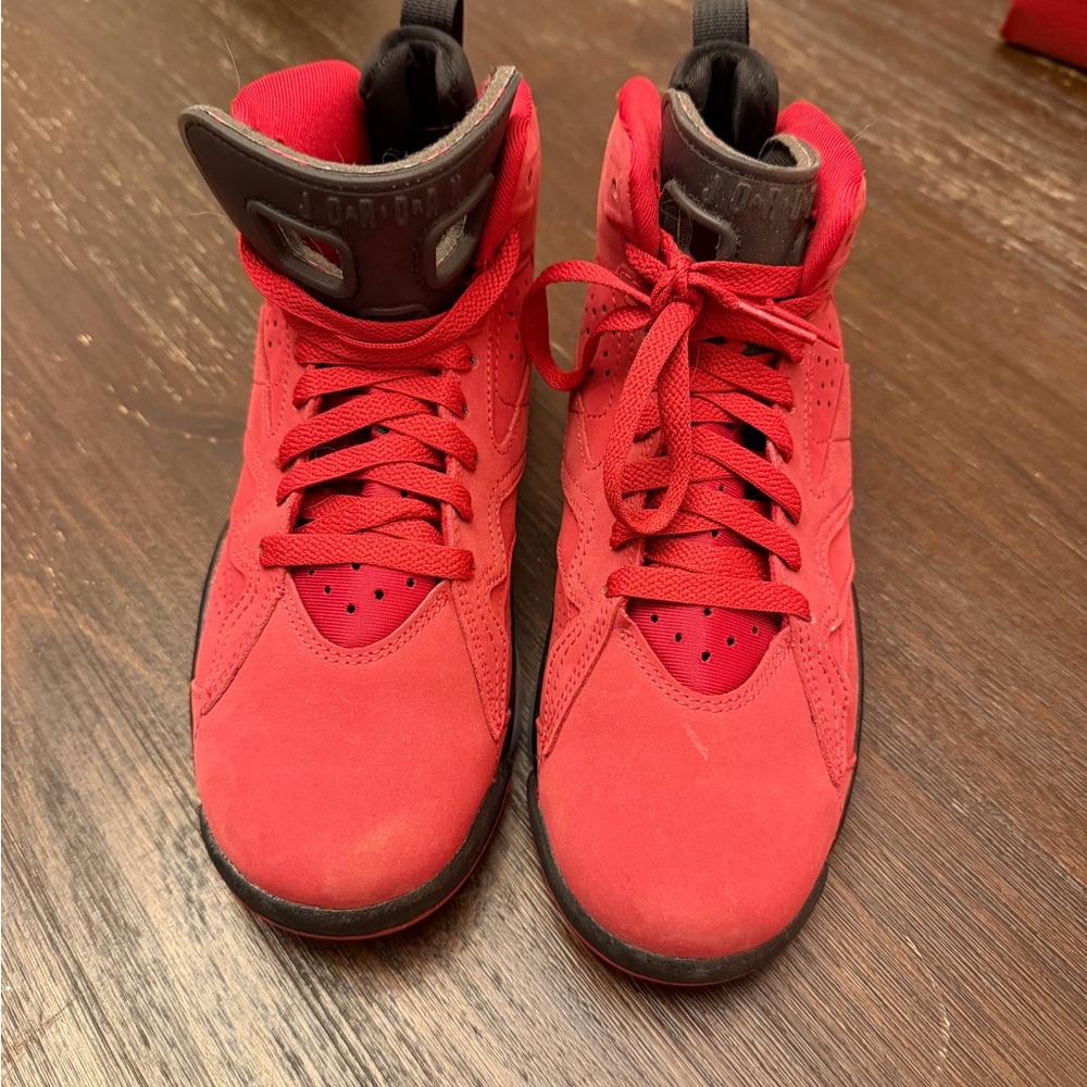 Jordan Kids Red High-Top Sneakers
